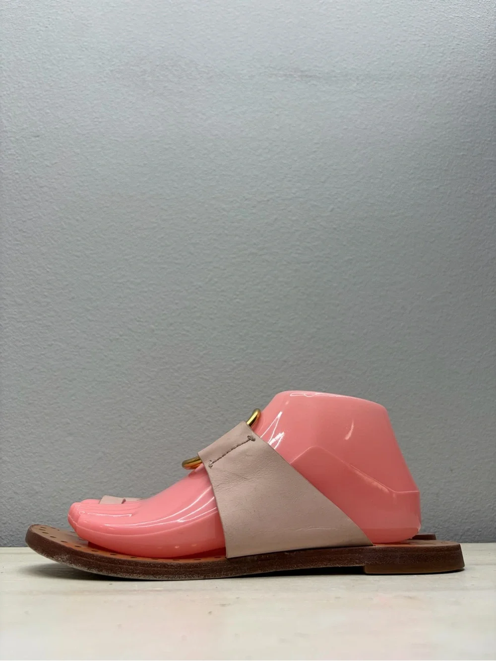Tory Burch Neutral Ravello Leather Sandals 8.5